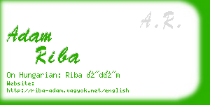 adam riba business card